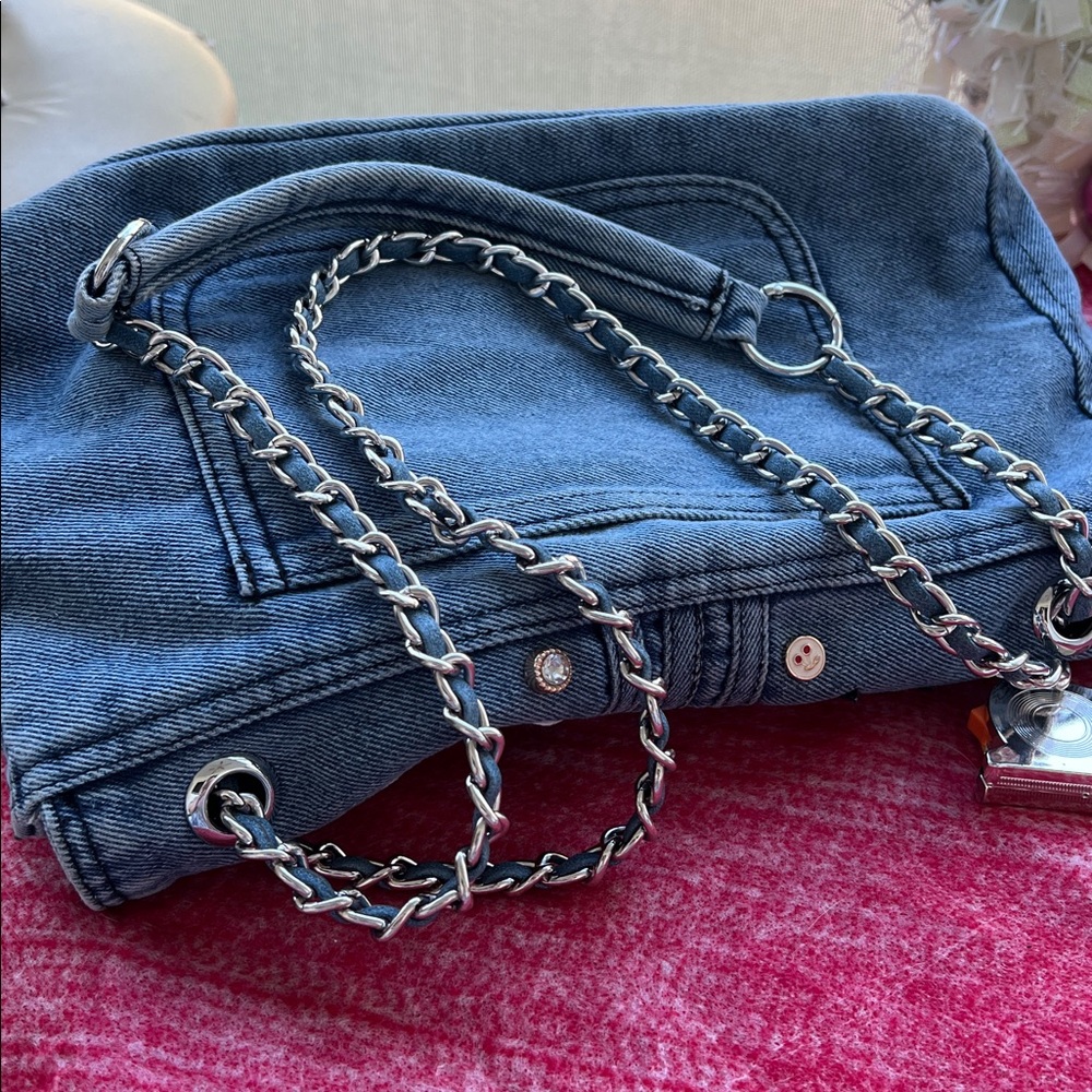 Custom Denim Chain Strap Bag - Picture 7 of 7